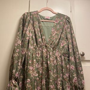 Pink Lily Sage V-Neck Maxi Dress